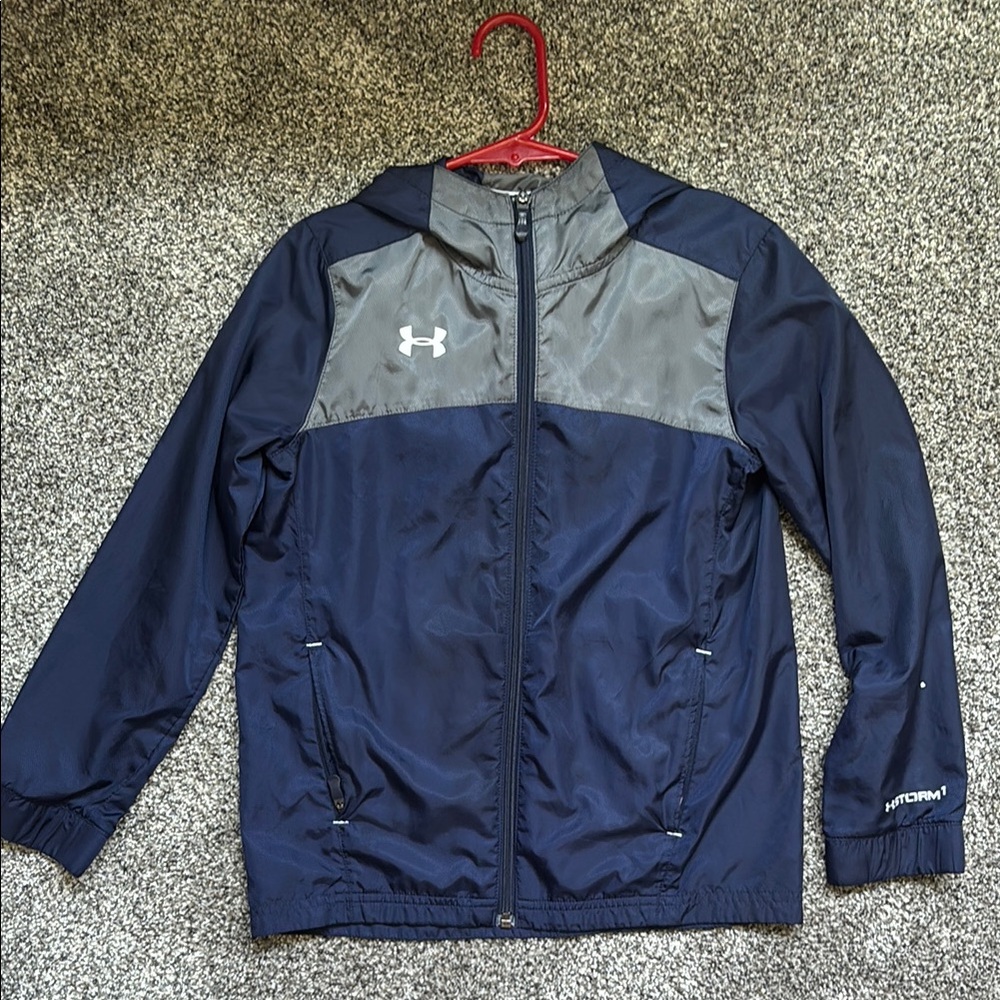 Under Armour Blue and Gray Windbreaker